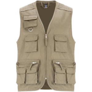 Gilet de travail multi-poches à col en V Venera de 200 g/m2