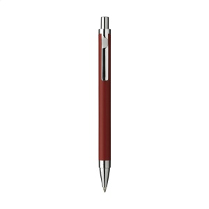 Stylo à bille à encre bleue dont le corps est fabriqué en aluminium 100% recyclé, avec une finition mate