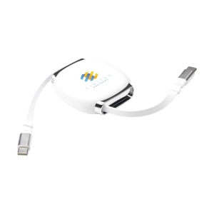 Câble USB-C vers USB-C compact et enroulable de 1 mètre