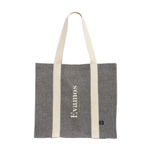 Sac à provisions spacieux et solide, composé à 80% de coton mélangé recyclé et à 20% de polyester mélangé recyclé (210 g/m²)