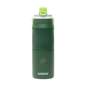 Bouteille isotherme en acier inoxydable 18/8 dotée d'un revêtement protecteur en poudre