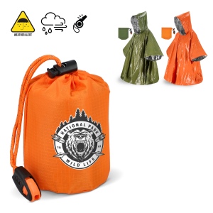 Poncho thermique 2-en-1 pour la survie en plein air