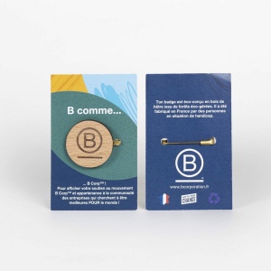 Badge Tourond broche taille M gravé sans carte