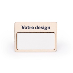 Badge nominatif imprimé avec étiquettes vierges