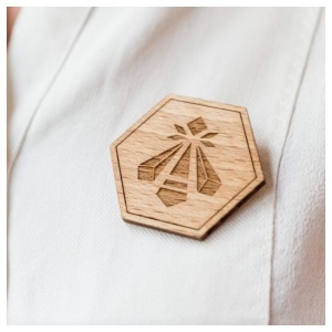 Badge sur mesure, gravé avec aimant et carte personnalisée