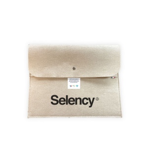 Pochette Ordinateur 13 pouces en feutrine, marquage transfert sérigraphique 1 couleur