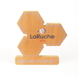 Trophée en bois alvéole imprimé