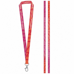BRIGHTON S. Échantillon imprimé de SET Lanyard SUBLIMATION Long II (20 mm) avec mousqueton à porte de 20 mm
