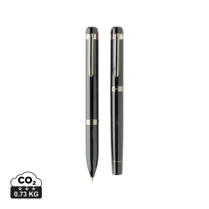 Coffret de stylos en acier recyclé Swiss Peak OSLO