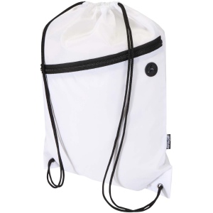 Sac à cordon Oriole en RPET avec poche avant zippée, 5 L