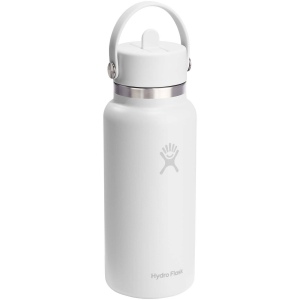 Gourde isotherme en acier inoxydable Hydro Flask à large goulot, d'une contenance de 946 ml, avec bouchon à paille