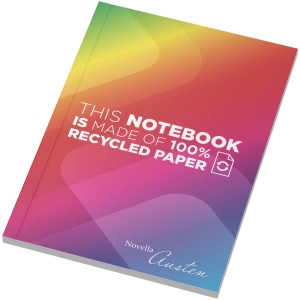 Cahier Novella Austen A6 recyclé à couverture souple de 50 feuilles