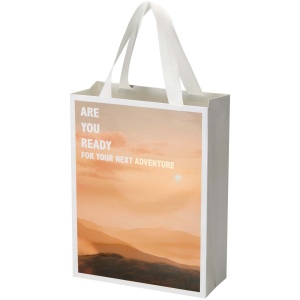 Sac en papier Smartfold 210 g/m² avec anses en ruban et pelliculage brillant - 24 x 10 x 32 cm