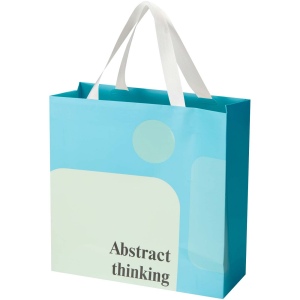 Sac en papier Smartfold 210 g/m² avec anses en ruban et pelliculage mat - 31 x 12 x 31 cm
