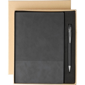 Set carnet Tarek - PU recyclé - A5 - Avec stylo bille