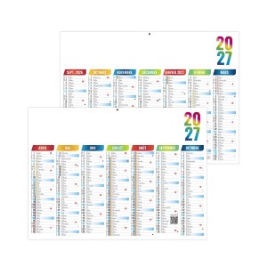SCOLAIRE ARLEQUIN 2027 - MICRO 210 X 155 MM - LEGER - SANS TROU - MARQUAGE QUADRI R/V DIFFÉRENTS