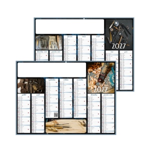 ARTISANAL 2027 - STANDARD 550 X 405 MM - LEGER - 1 TROU EN TETE - MARQUAGE QUADRI PHOTOS PERSONNALISEES