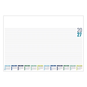SOUS-MAIN BUREAU 2027 - SM 60 600 X 420 MM - 25 FEUILLETS - MARQUAGE QUADRI
