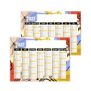 NATUREL 2027 - MICRO 210 X 155 MM - LEGER - SANS TROU - MARQUAGE QUADRI R/V IDENTIQUES