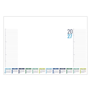 SOUS-MAIN STENO 2027 - SM 50 500 X 350 MM - 40 FEUILLETS - MARQUAGE QUADRI