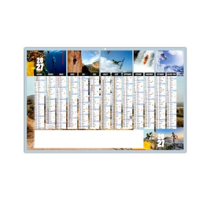 INTENSE 2027 - MEDIUM 430 X 335 MM - LEGER - DOS BLANC - 1 TROU EN TETE - MARQUAGE QUADRI RECTO SEUL