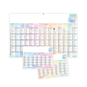 PASTEL 2027 - MEDIUM 430 X 335 MM - LEGER - DOS BLANC - 1 TROU EN TETE - MARQUAGE QUADRI RECTO SEUL