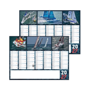 VOILE 2027 - MINI 270 X 208 MM - LEGER - 1 TROU EN TETE - MARQUAGE QUADRI R/V DIFFERENTS