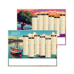 PICTURAL 2027 - MICRO 210 X 155 MM - LEGER - SANS TROU - MARQUAGE QUADRI R/V DIFFÉRENTS