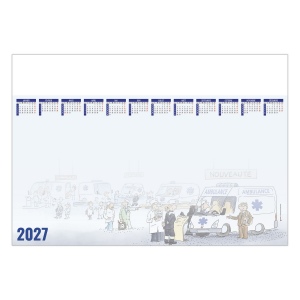 SOUS-MAIN L'AMBULANCIER 2027 - SM 60 600 X 420 MM - 40 FEUILLETS - MARQUAGE QUADRI