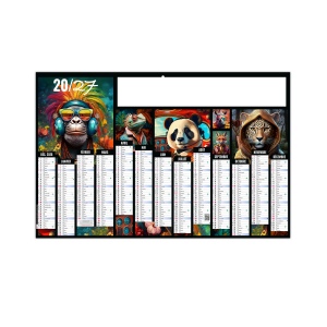 ARTISTES 2027 - MAXI 650 X 405 MM - LEGER - DOS MONDE - 1 TROU EN TETE - MARQUAGE QUADRI R/V IDENTIQUES
