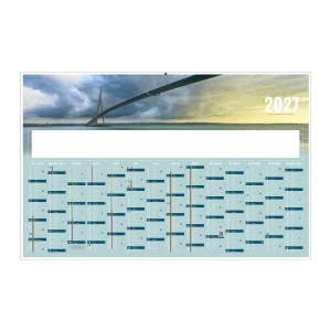 GRAND LARGE 2027 - MEDIUM 430 X 335 MM - LEGER - DOS BLANC - 1 TROU EN TETE - MARQUAGE QUADRI RECTO SEUL