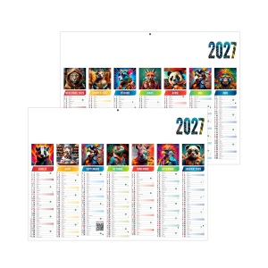 FLORIAN 2027 - MICRO 210 X 155 MM - LEGER - SANS TROU - MARQUAGE QUADRI R/V IDENTIQUES