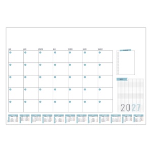 SOUS-MAIN PLANNER 2027 - SM 60 600 X 420 MM - 40 FEUILLETS - MARQUAGE QUADRI