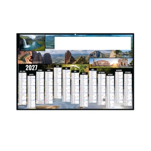 TOUR DU MONDE 2027 - MEDIUM 430 X 335 MM - LEGER - DOS BLANC - 1 TROU EN TETE - MARQUAGE QUADRI RECTO SEUL