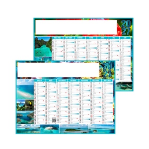 EXOTIC 2027 - MINI 270 X 208 MM - LEGER - 1 TROU EN TETE - MARQUAGE QUADRI PHOTOS PERSONNALISEES