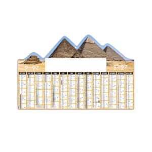PYRAMIDES 2027 - LEGER - NON DECOUPE - DOS BLANC - 1 TROU EN TETE - MARQUAGE QUADRI RECTO SEUL