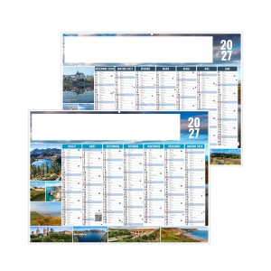 JULIEN 2027 - MINI 270 X 208 MM - LEGER - 1 TROU EN TETE - MARQUAGE QUADRI PHOTOS PERSONNALISEES