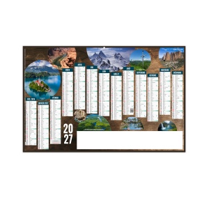 VOYAGE 2027 - MEDIUM 430 X 335 MM - LEGER - DOS BLANC - 1 TROU EN TETE - MARQUAGE QUADRI RECTO SEUL