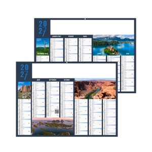 EXPEDITIONS 2027 - MIDI 430 X 335 MM - LEGER - 1 TROU EN TETE - MARQUAGE QUADRI R/V IDENTIQUES