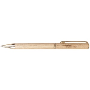 Stylo bille bois clair rotatif (+Gravure laser LA21)