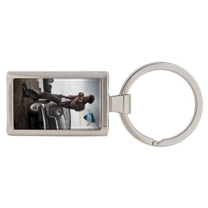 Porte-cles metal rectangle (+Doming jet d'encre DJ41)