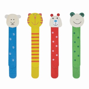Marque-pages en bois FUNNY ANIMALS