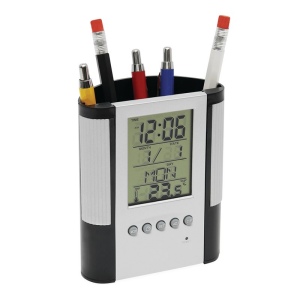 Pot à crayon/réveil LCD BUTLER