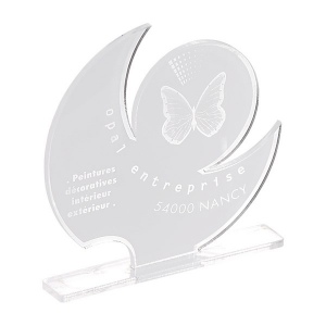 Trophee + socle pmma 8 x 10 cm (+Gravure laser CO2 LA31)