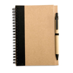 Bloc-notes publicitaire recycl et stylo