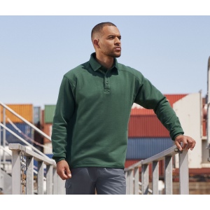 Sweat col polo lavable à 60°