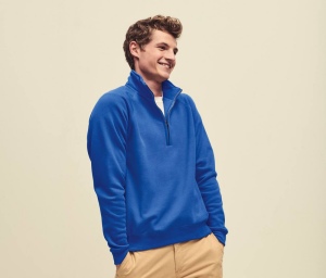 Sweat manches raglan col zippé
