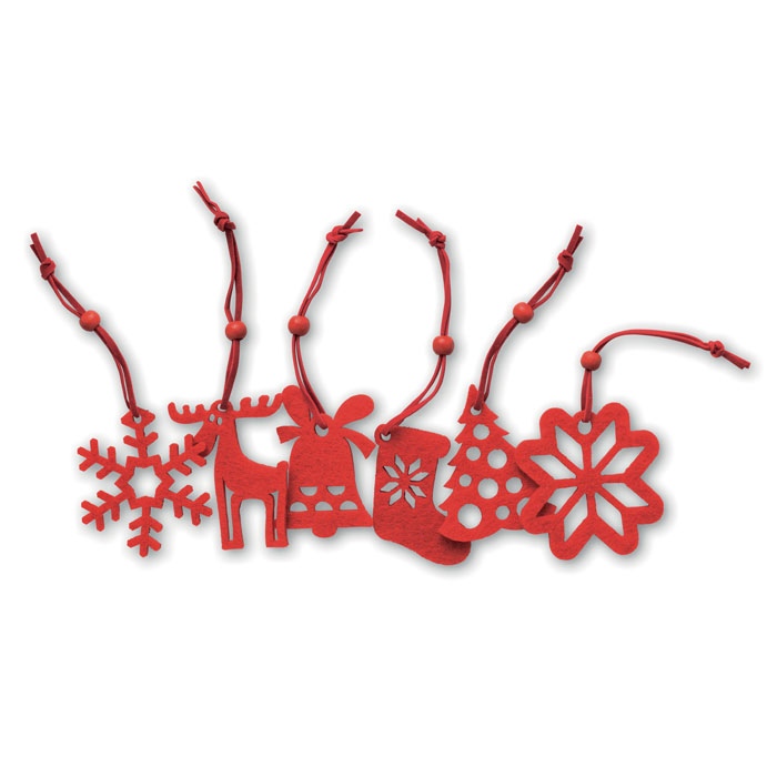 ROUGE - 6 décoration en feutre