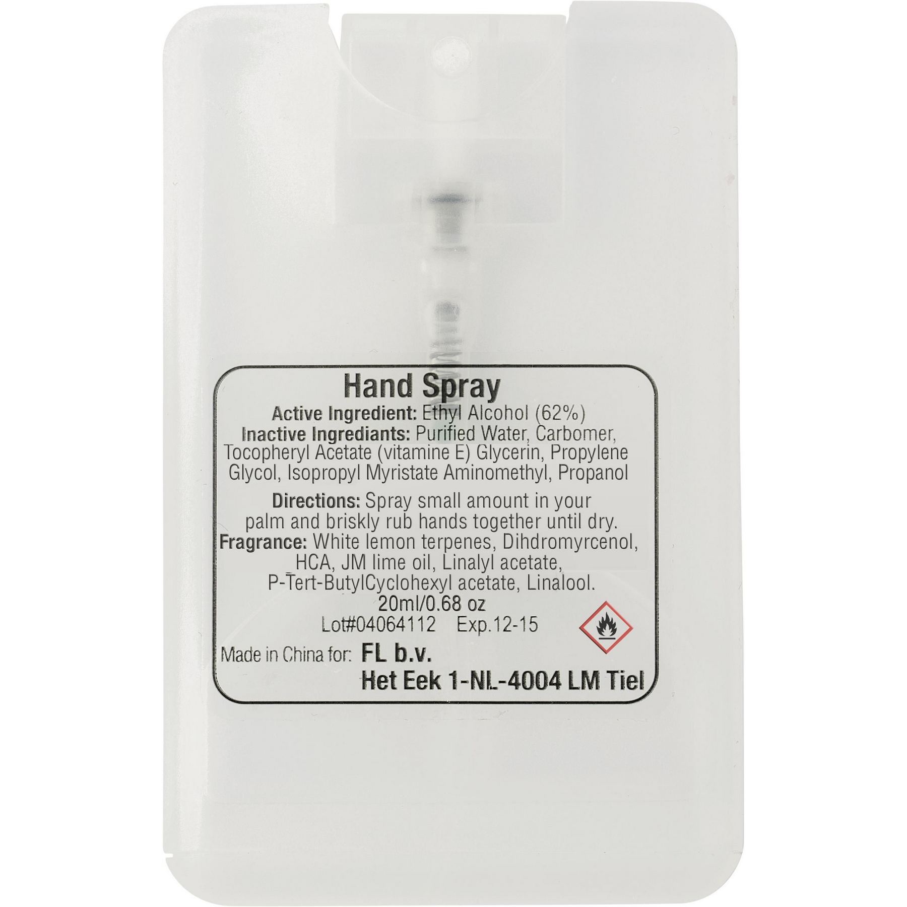 Spray nettoyant pour les mains Creditclean
