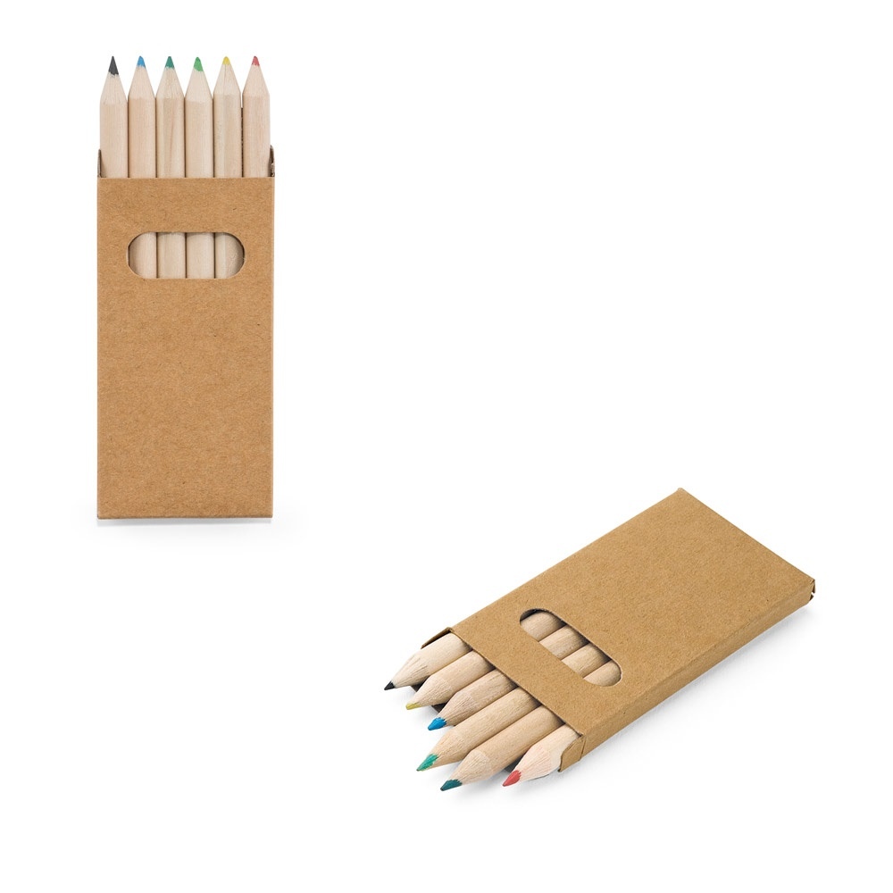 Bote personnalisable avec 6 crayons de couleur